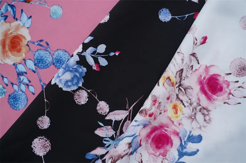 100% Rayon Poplin Floral Design 115gsm