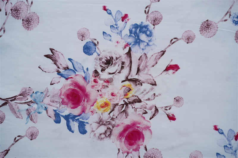 100% Rayon Poplin Floral Design 115gsm