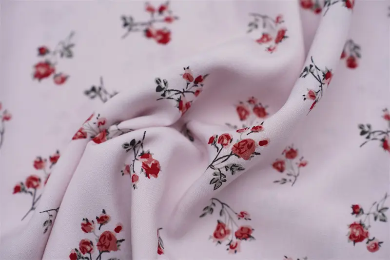 100% Rayon Poplin Floral Design 115gsm