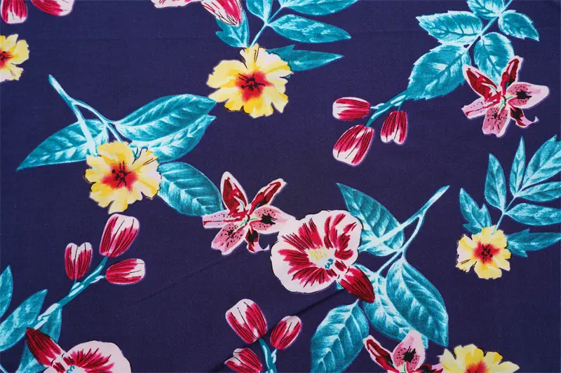 100% Rayon Poplin Floral Design 115gsm